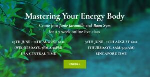Mastering Your Energy Body 7 WK Live Online Class